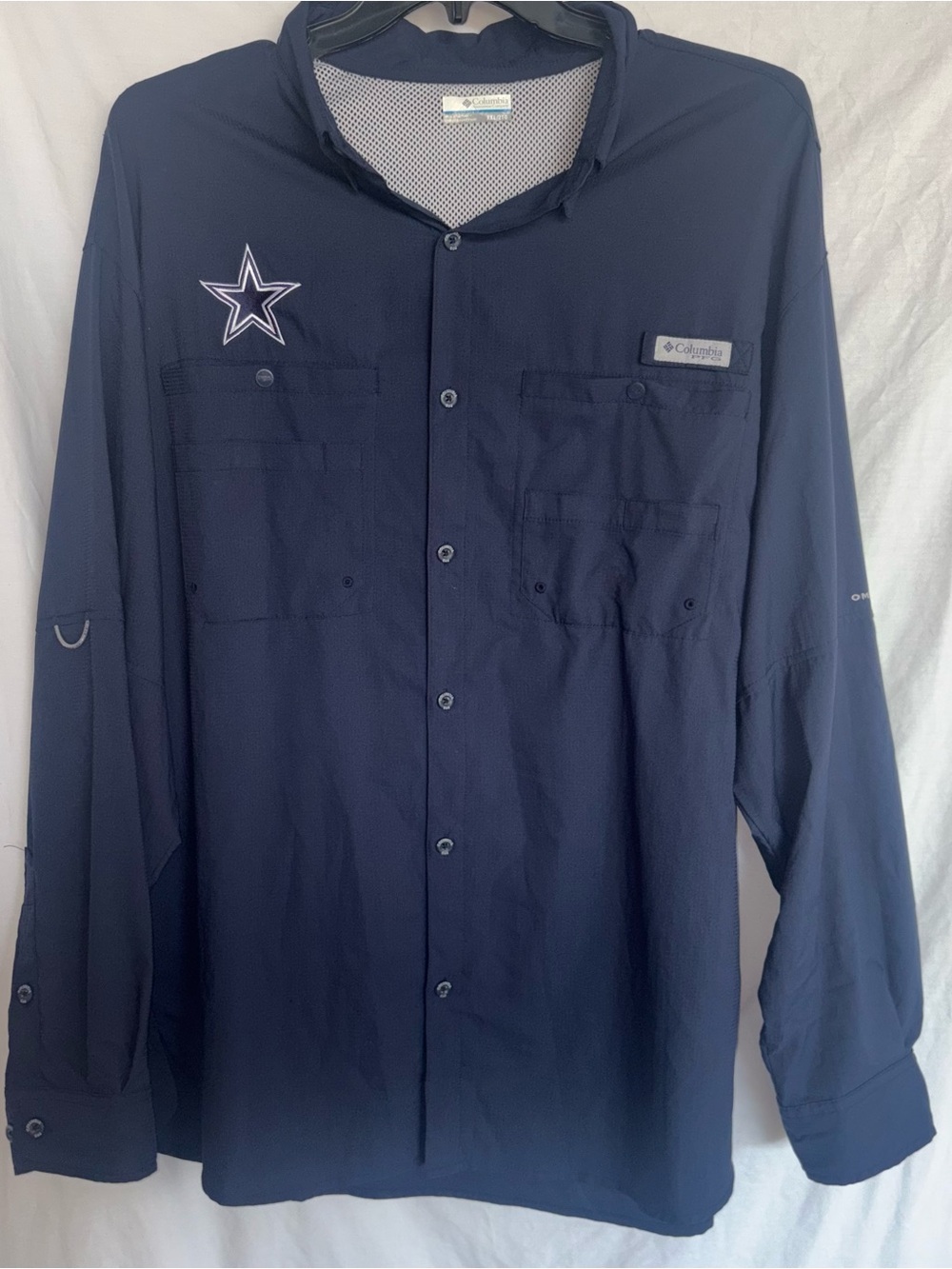 Columbia Dallas Cowboys Men’s Navy Lightweight Shirt Jacket